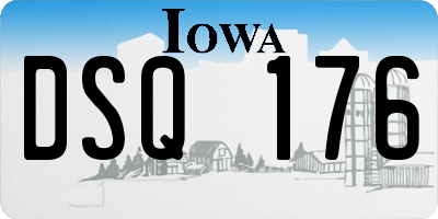 IA license plate DSQ176