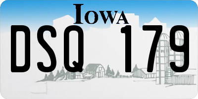 IA license plate DSQ179