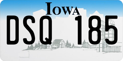 IA license plate DSQ185