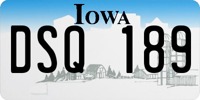 IA license plate DSQ189