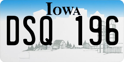 IA license plate DSQ196