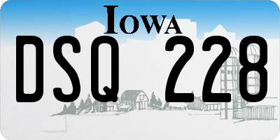IA license plate DSQ228