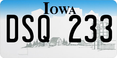 IA license plate DSQ233