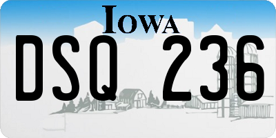 IA license plate DSQ236