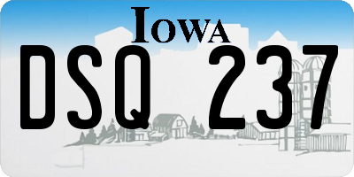 IA license plate DSQ237