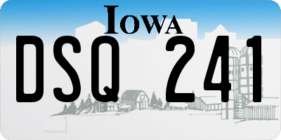 IA license plate DSQ241