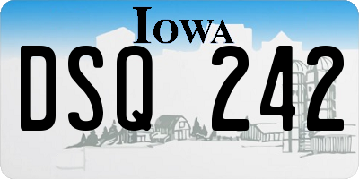 IA license plate DSQ242