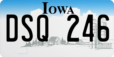 IA license plate DSQ246