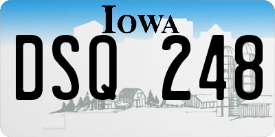 IA license plate DSQ248