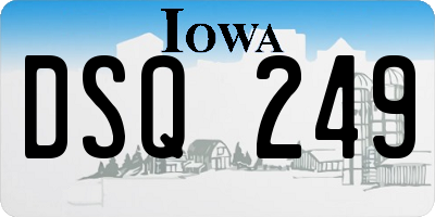 IA license plate DSQ249