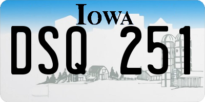 IA license plate DSQ251