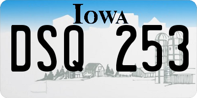IA license plate DSQ253