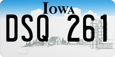 IA license plate DSQ261