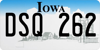 IA license plate DSQ262