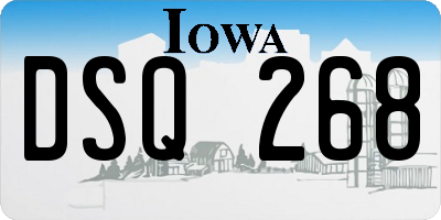 IA license plate DSQ268
