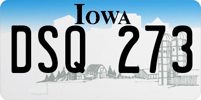 IA license plate DSQ273