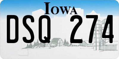 IA license plate DSQ274