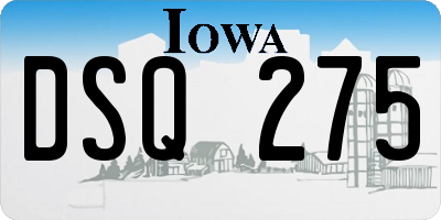 IA license plate DSQ275