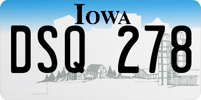 IA license plate DSQ278