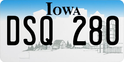 IA license plate DSQ280