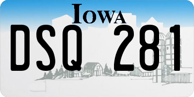 IA license plate DSQ281
