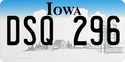 IA license plate DSQ296