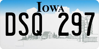 IA license plate DSQ297