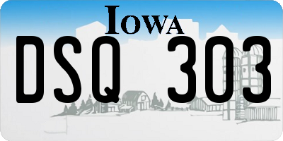 IA license plate DSQ303
