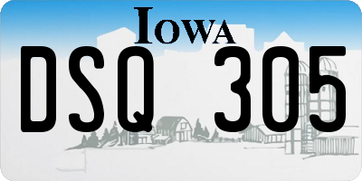 IA license plate DSQ305