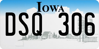 IA license plate DSQ306