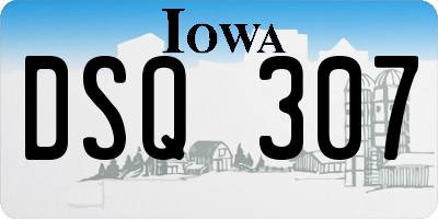 IA license plate DSQ307