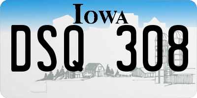 IA license plate DSQ308