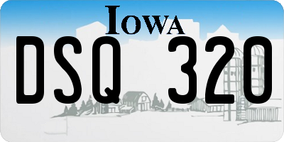 IA license plate DSQ320