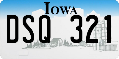 IA license plate DSQ321
