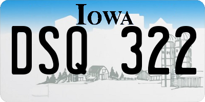 IA license plate DSQ322