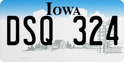 IA license plate DSQ324