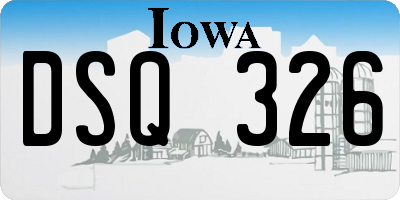 IA license plate DSQ326