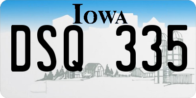 IA license plate DSQ335