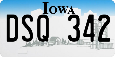 IA license plate DSQ342