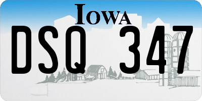 IA license plate DSQ347