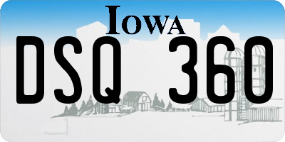 IA license plate DSQ360