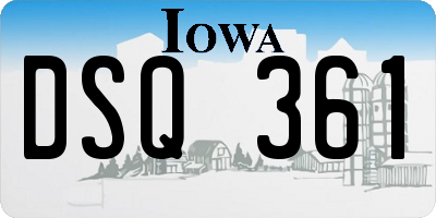IA license plate DSQ361
