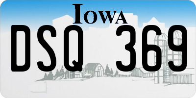 IA license plate DSQ369