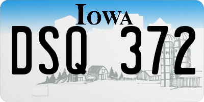 IA license plate DSQ372