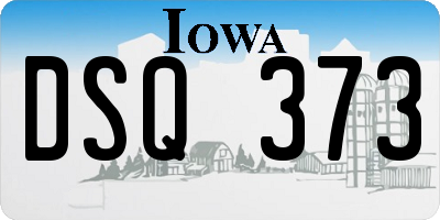 IA license plate DSQ373