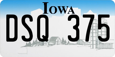IA license plate DSQ375