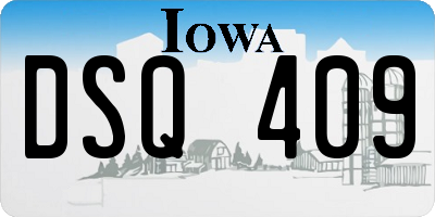 IA license plate DSQ409