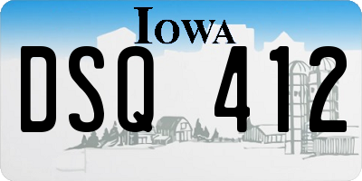 IA license plate DSQ412