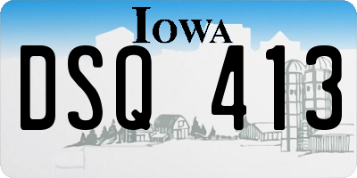 IA license plate DSQ413