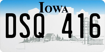 IA license plate DSQ416